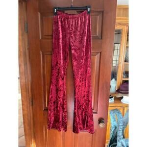 Emma & Sam crushed velvet flare bell bottoms size small